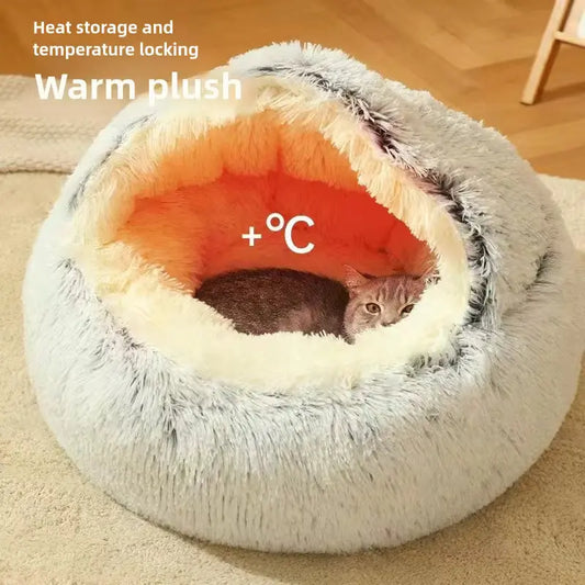 Round Plush Pet Bed | Ultra-Soft Plush The Cartzzy