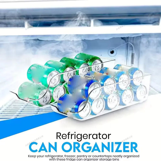 Rolling Can Organizer – Refrigerator | Pantry Beverage Dispenser Rack The Cartzzy