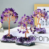Natural Amethyst Crystal Money Tree on Geode Base | Wealth, Luck & Positive Energy Home/Office Decor