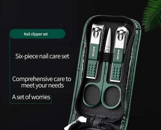 6-in-1 Premium Nail Scissors & Clippers Set – Portable Manicure & Pedicure Kit for Men & Women