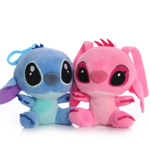 NEW 12-18cm Lilo & Stitch Couple Plush Keychain – Kawaii Anime Stuffed Doll Pendant for Girls, Kids & Xmas Gift My Store