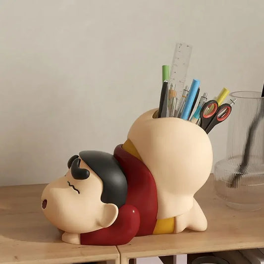 MINISO Shinchan Pen Holder - Funny Butt Desk Organizer