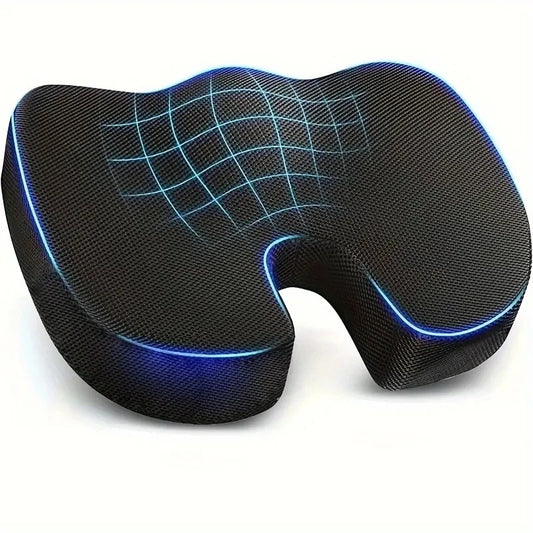 Ergonomic Memory Foam Office Chair Cushion – Hemorrhoid & Tailbone Relief Seat Pad