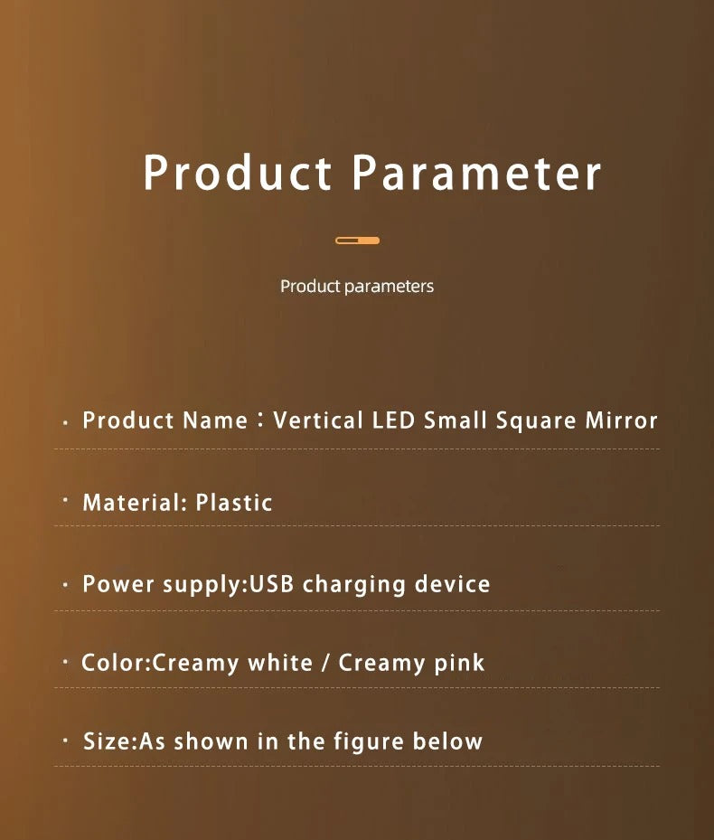 LED Smart Makeup Mirror with Light – Portable Desktop Fill Light, Small Vanity Mirror for Girls’ Bedroom & Dorm Dressing Table