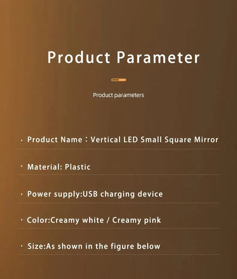 LED Smart Makeup Mirror with Light – Portable Desktop Fill Light, Small Vanity Mirror for Girls’ Bedroom & Dorm Dressing Table My Store