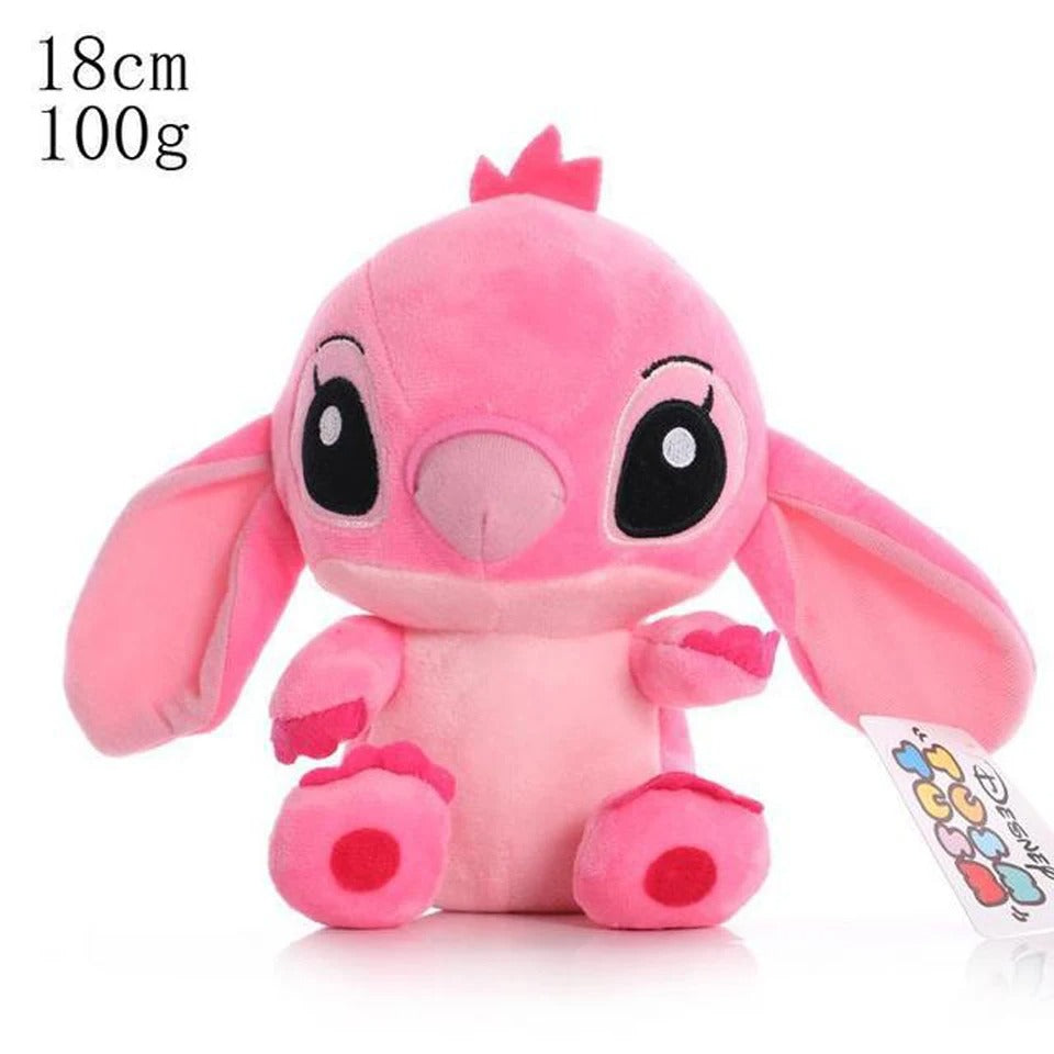 NEW 12-18cm Lilo & Stitch Couple Plush Keychain β Kawaii Anime Stuffed Doll Pendant for Girls, Kids & Xmas Gift