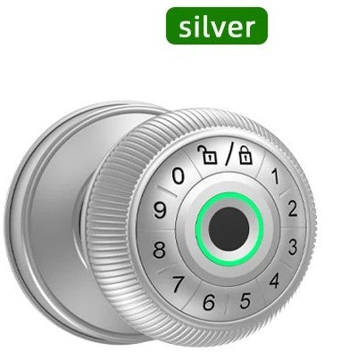 RAYKUBE Q6 Tuya BLE Smart Fingerprint Door Lock – Round Knob | Multiple Unlock Methods (Fingerprint / Password / Key / Tuya App) | US Free Delivery