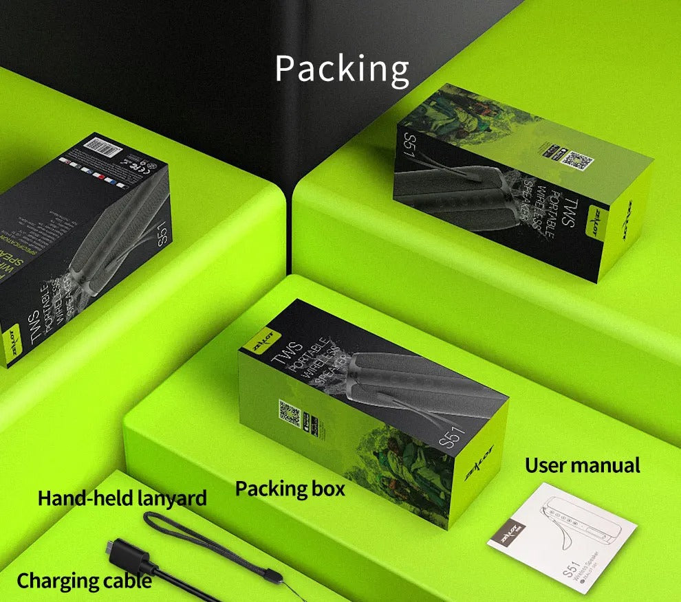 ZEALOT S51 Pro β 40W High-Power Bluetooth Speaker | 3D Stereo Bass, Portable, IPX5 Waterproof, TWS Pairing Boom Box πΆπ