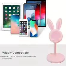 Cute Rabbit Phone & Tablet Holder Hands-Free Viewing with Style .