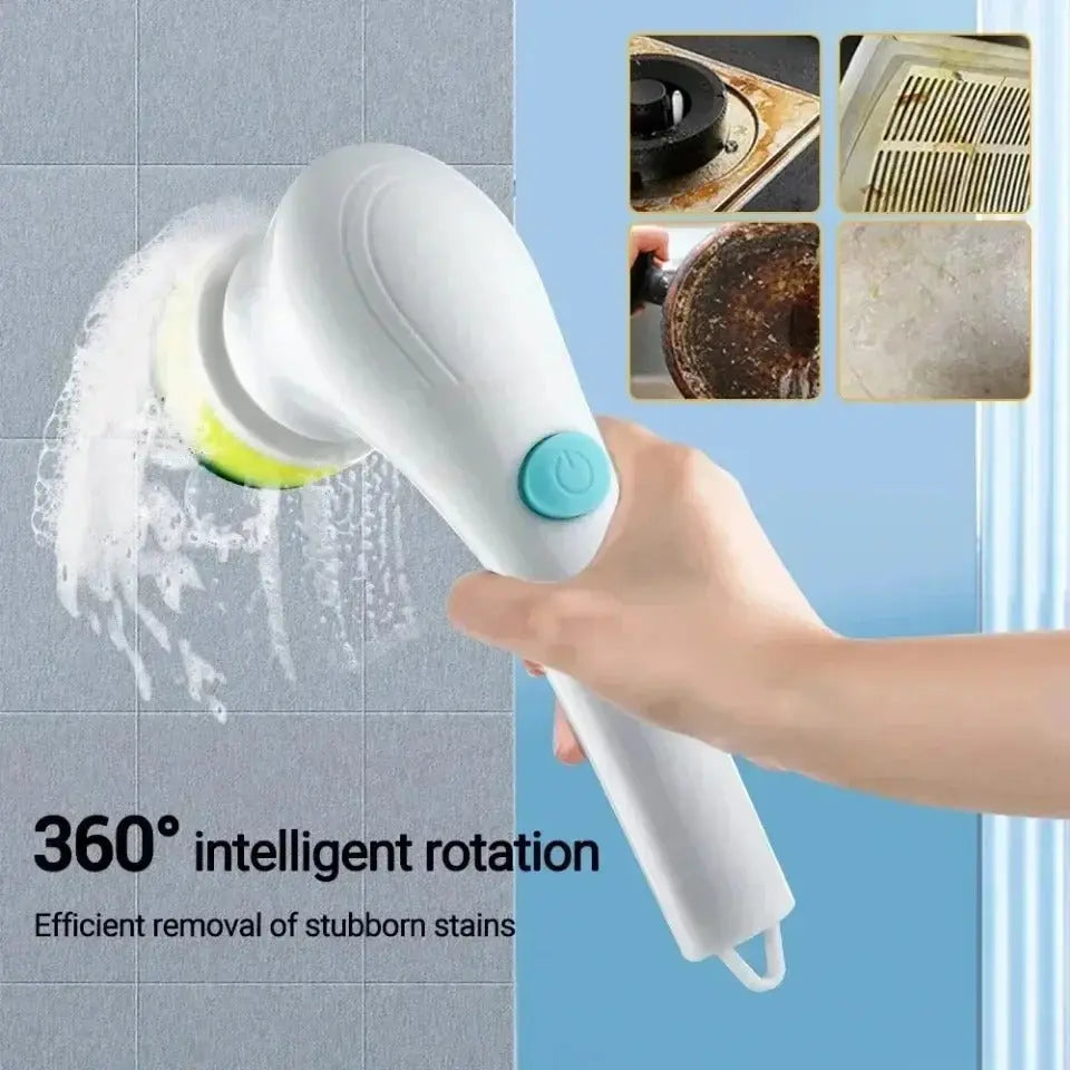 "PowerClean Electric Handheld Scrubber: Waterproof Drill Brush Set for Kitchen & Bathroom" My Store