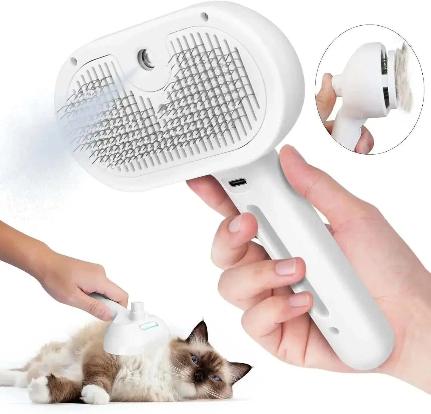 Steam Pet Grooming Comb | USB Rechargeable Pet Steam Comb The Cartzzy