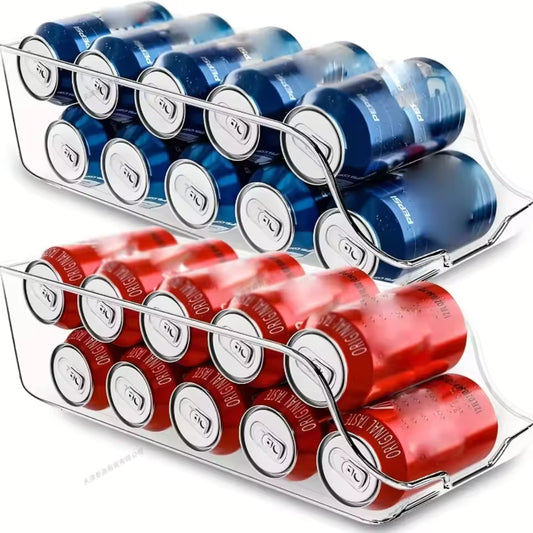 Rolling Can Organizer – Refrigerator | Pantry Beverage Dispenser Rack