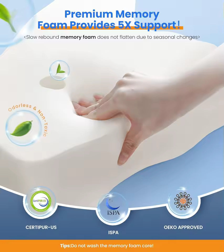 Memory Foam Pillows Ultra Pain Relief Cooling Pillow for Neck Support