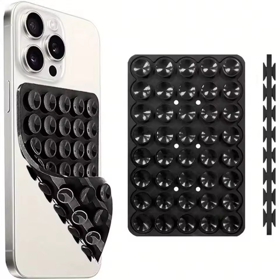 Silicone Suction Cup Phone Mount Hands-Free. Travel Essential Compatible With Any Smartphone For Selfies
