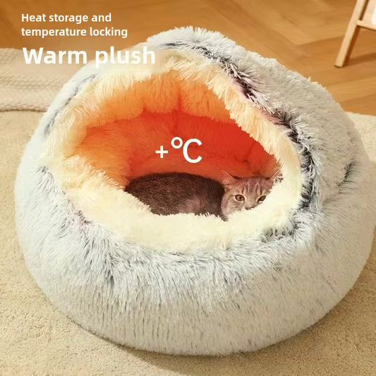 Round Plush Pet Bed | Ultra-Soft Plush