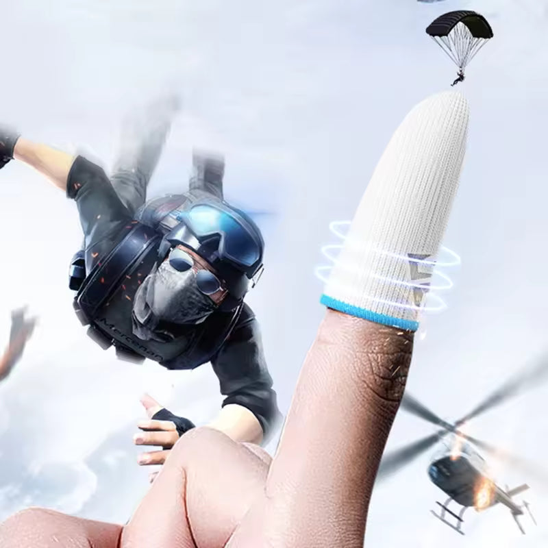 2 Pcs Breathable Gaming Finger Sleeves