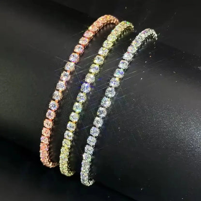 hand bracelet | Fashion 2.5mm Zirconia Tennis Bracelet for Women Crystal Charm Designer Tennis Thin Chain Bracelet on Hand Wedding Jewelry KC128 The Cartzzy