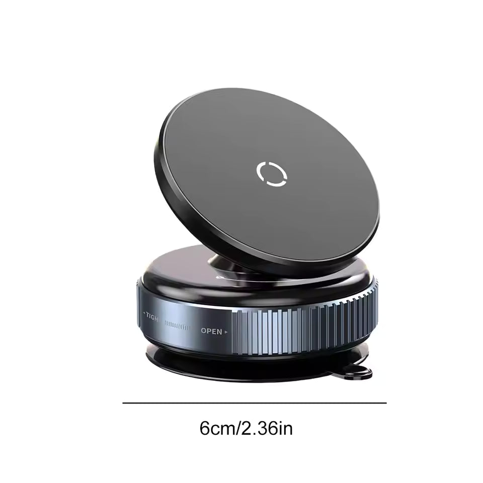 MagSafe Magnetic Vacuum Car Phone Holder – 360° Rotation Suction Cup Navigation Stand