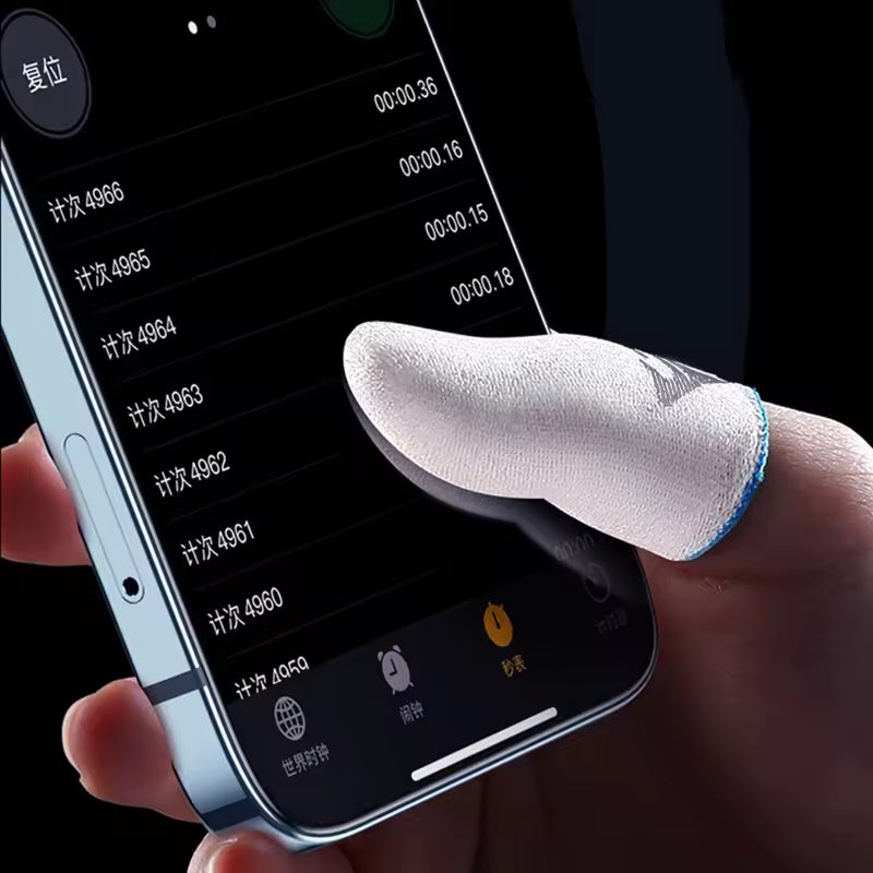 2 Pcs Breathable Gaming Finger Sleeves