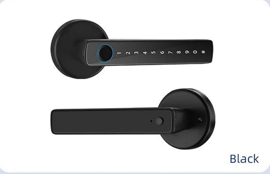 XSDTS M5 Tuya BLE Fingerprint Door Lock – Digital Smart Lock with Password, Key, IC Card, and Tuya/Smart Life App Unlock