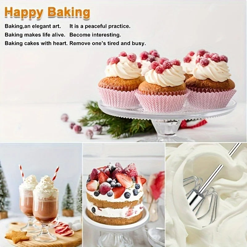 Semi-Automatic Stainless Steel Whisk & Egg Beater – Push-Down Manual Mixer for Kitchen Baking