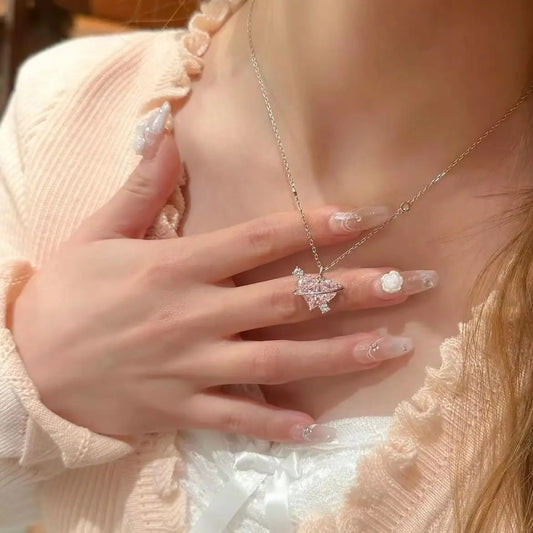 Fashion Zircon Necklace – Women’s Charm Aesthetic Clavicle Chain, Valentine’s Day Gift, Party Jewelry