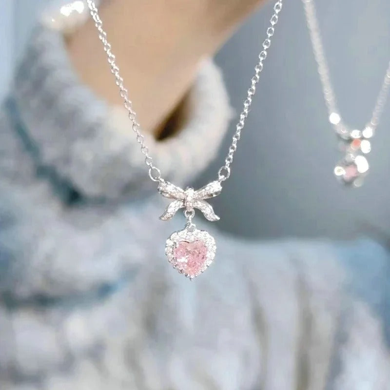 Fashion Zircon Necklace – Women’s Charm Aesthetic Clavicle Chain, Valentine’s Day Gift, Party Jewelry