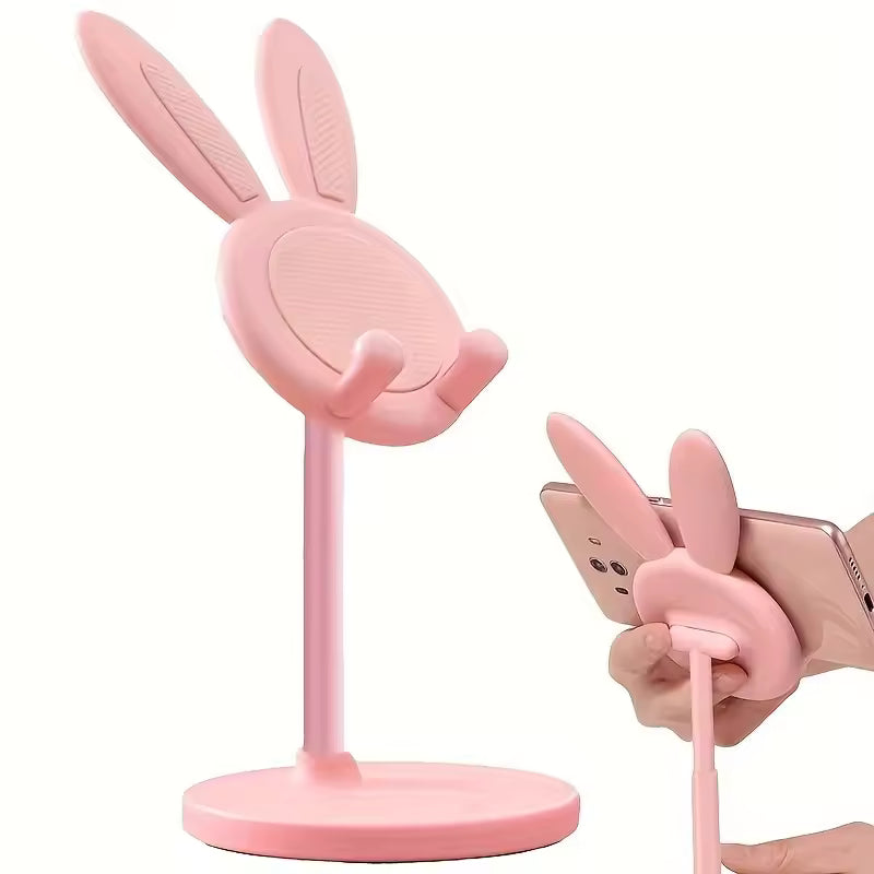 Cute Rabbit Phone & Tablet Holder Hands-Free Viewing with Style .