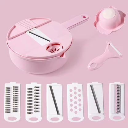 "HomeMaster Multi-Tool: Manual Ginger Grinder, Garlic Peeler & Vegetable Slicer"