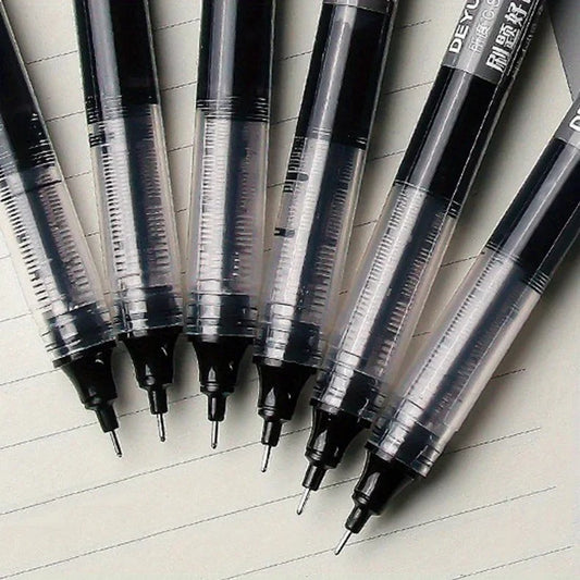 10PCS Needle Tip Gel Pens – Smooth Writing Liquid Ink Pens (Black/Blue/Red) – School & Office Stationery Set