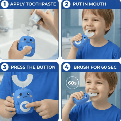 Electric Toothbrush for Kids – 360° U-Shape Automatic Cleaner The Cartzzy