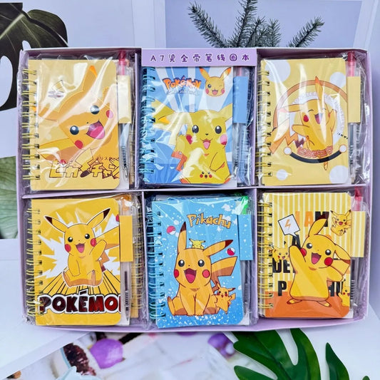Pokémon Pikachu Cartoon Notebook – Cute Coil-Bound School & Office Diary, Portable Journal, Kids Holiday Gift