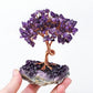 Natural Amethyst Crystal Money Tree on Geode Base | Wealth, Luck & Positive Energy Home/Office Decor