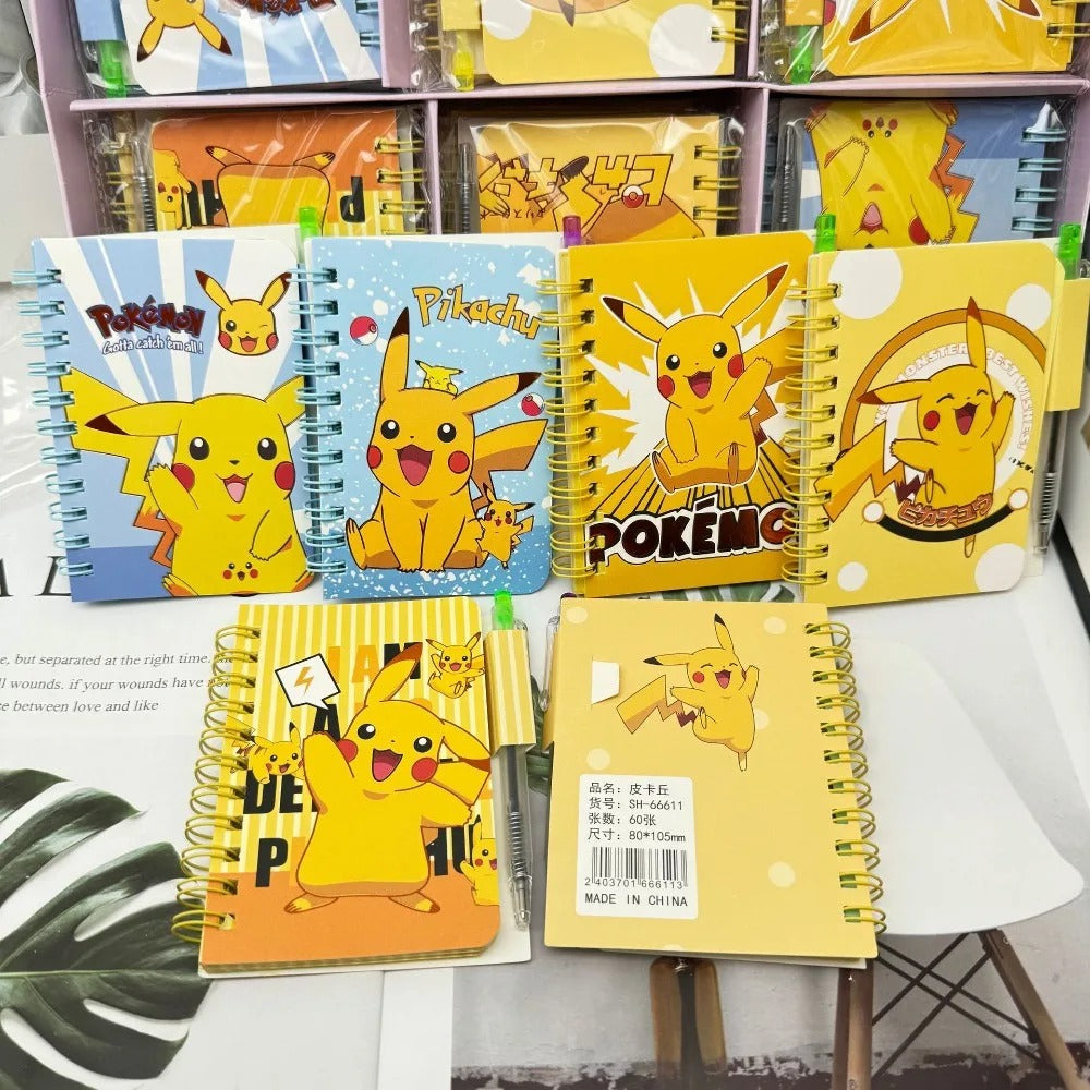 Pokémon Pikachu Cartoon Notebook – Cute Coil-Bound School & Office Diary, Portable Journal, Kids Holiday Gift