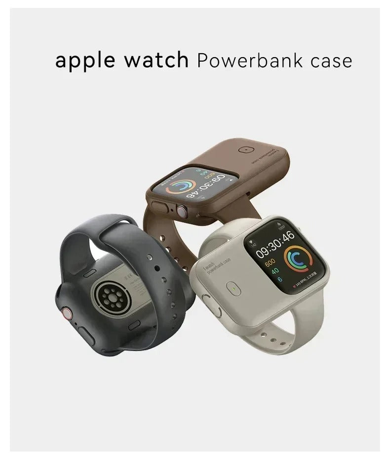 Portable Wireless Charger & 1200mAh Power Bank Case for Apple Watch (Series 8/7/6/5/4/SE/Ultra) – Fast Charging Travel Device