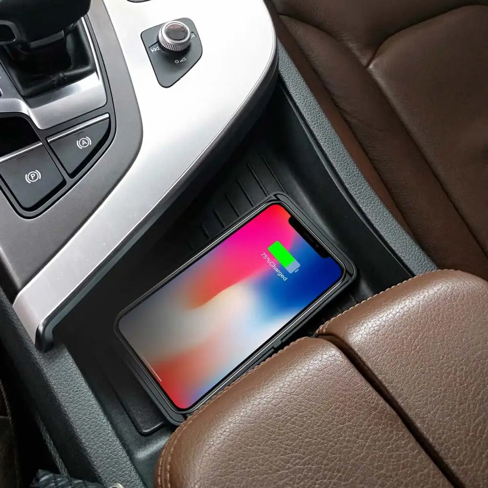 Car Wireless Fast Charger – Silicone Pad Stand for iPhone 16/15/15 Pro Max/14/13/12/X & Samsung Galaxy S24/S23 Series