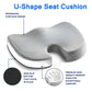 Ergonomic Memory Foam Office Chair Cushion – Hemorrhoid & Tailbone Relief Seat Pad