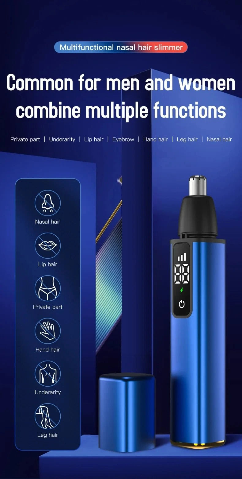 Xiaomi Rechargeable Electric Nose & Ear Hair Trimmer – Touch Screen, Type-C Fast Charging, Portable Grooming Clipper