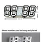 3D LED Digital Wall Clock – USB Powered, Multi-Function Display for Home & Office Decor