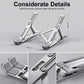 Aluminum Alloy Adjustable Laptop Stand – Foldable, Portable & Cooling Holder