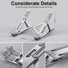 Aluminum Alloy Adjustable Laptop Stand – Foldable, Portable & Cooling Holder