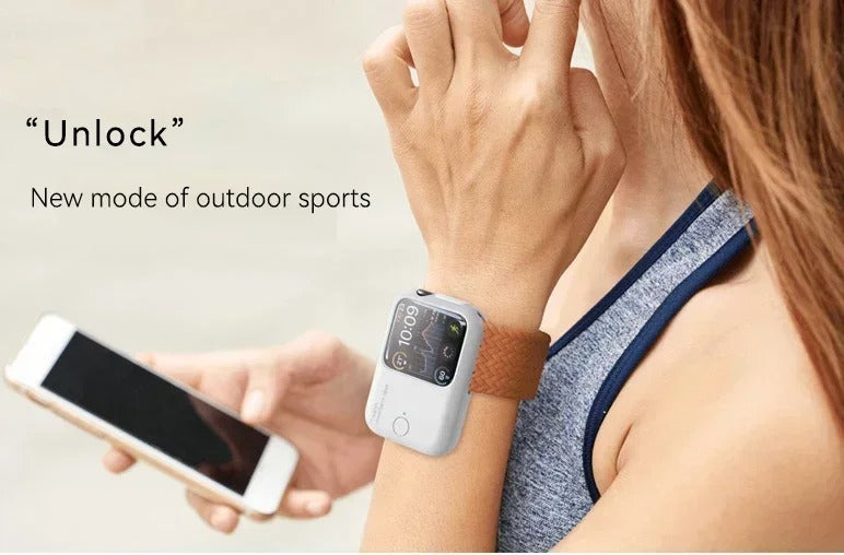 Portable Wireless Charger & 1200mAh Power Bank Case for Apple Watch (Series 8/7/6/5/4/SE/Ultra) – Fast Charging Travel Device