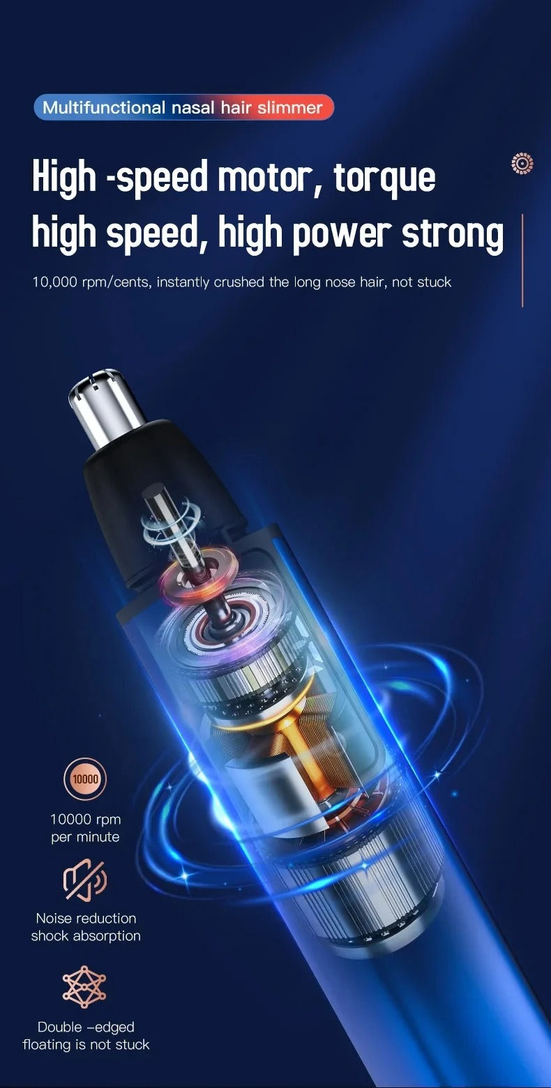 Xiaomi Rechargeable Electric Nose & Ear Hair Trimmer – Touch Screen, Type-C Fast Charging, Portable Grooming Clipper