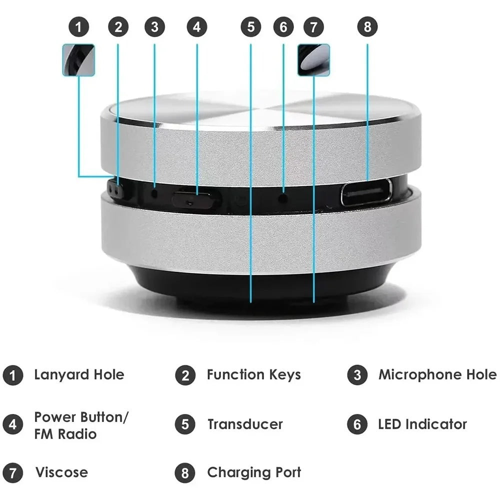 Mini Bone Conduction Speaker – Bluetooth TWS Wireless Stereo Sound with FM Radio