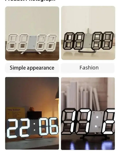 3D LED Digital Wall Clock – USB Powered, Multi-Function Display for Home & Office Decor My Store