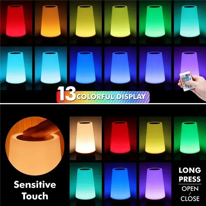 Tuya Smart WiFi Night Light – Alexa & Google Compatible | Dimmable Multi-Color Bedside Lamp