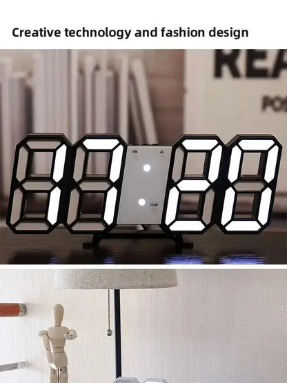 3D LED Digital Wall Clock – USB Powered, Multi-Function Display for Home & Office Decor My Store