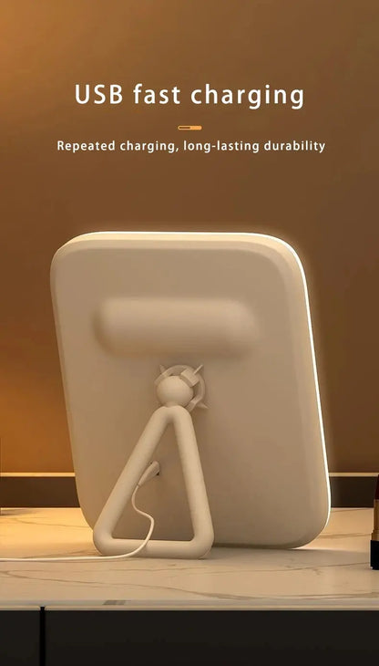 LED Smart Makeup Mirror with Light – Portable Desktop Fill Light, Small Vanity Mirror for Girls’ Bedroom & Dorm Dressing Table My Store