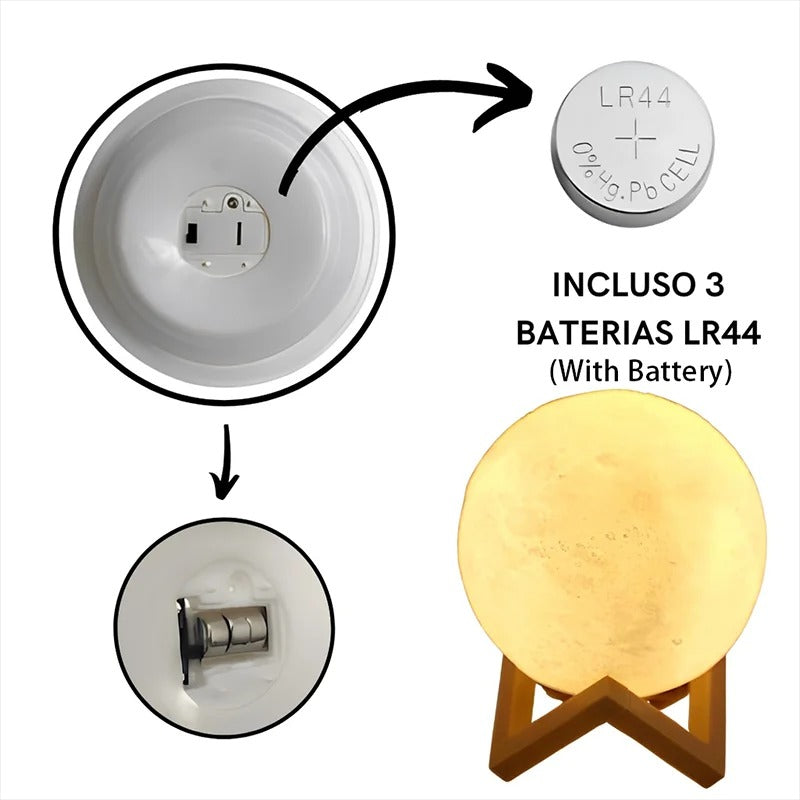 3D LED Moon Lamp 🌙 Galaxy Night Light – Bedroom Decor & Birthday Gift for Kids, Girls & Boys