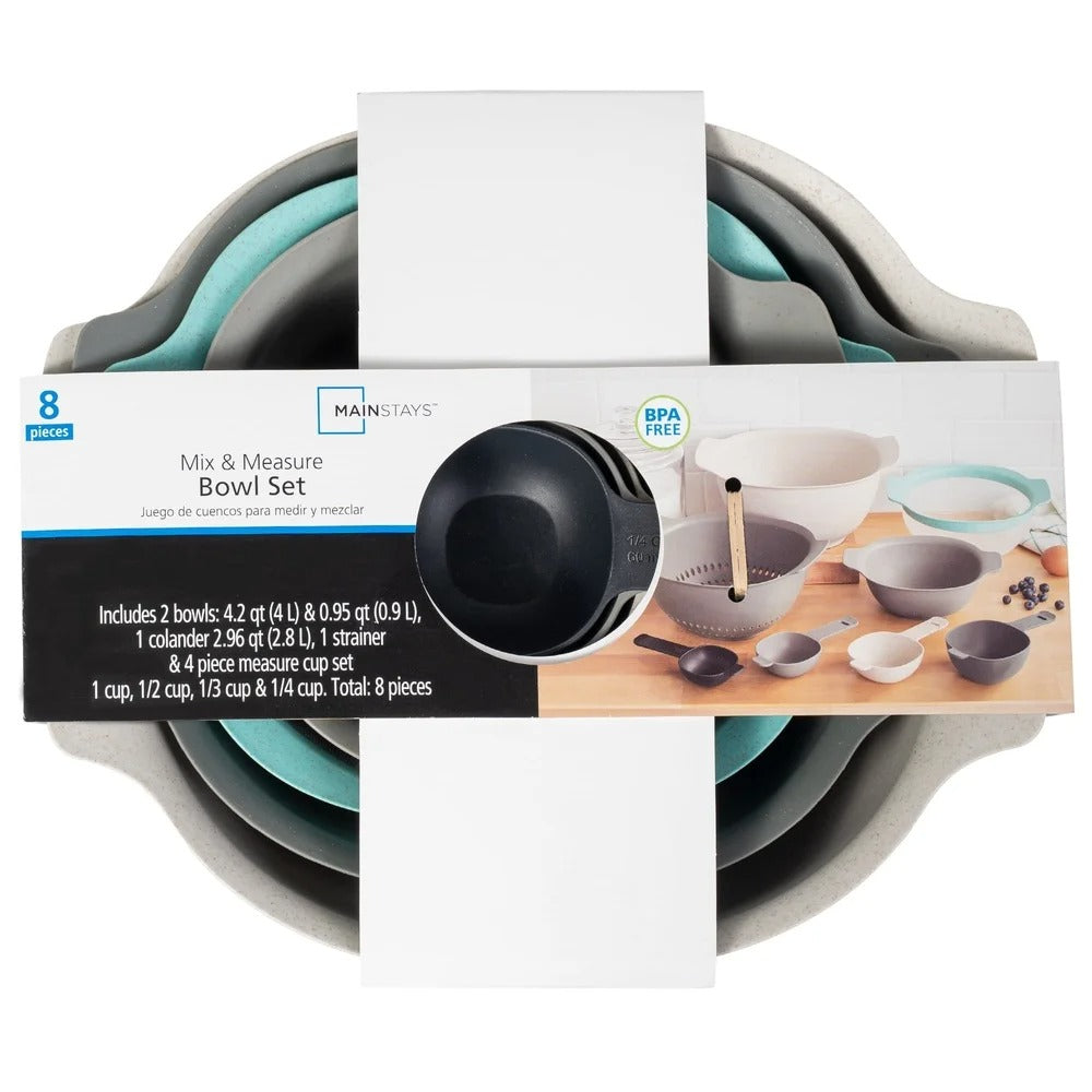 8pcs Bowl Set with Wheat Fiber – The Ultimate Kitchen Essential